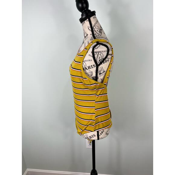 NWT Wild Honey Mustered Yellow Striped low back Bodysuit - Picture 8 of 8